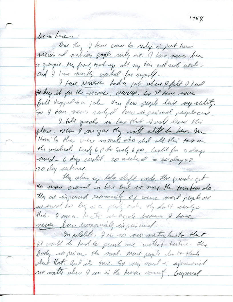 Dr John WorldPeace 2008 Prison Journal